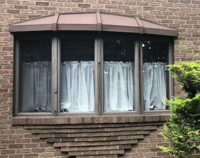 Fiberglass Bow Window Before and After in East Brunswick, NJ